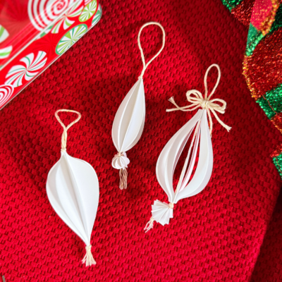 Handmade 3D paper ornaments