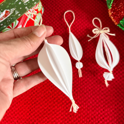 Handmade 3D paper ornaments