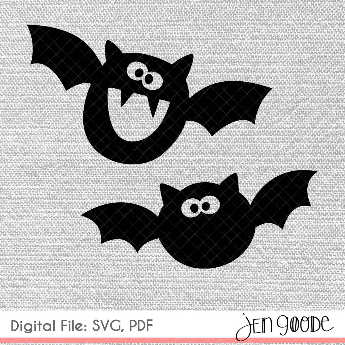 Cute bat SVg cut files by Jen Goode