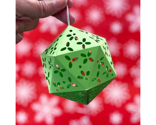 Make your own 3D pretty paper Christmas ornament - SVG file by Jen Goode