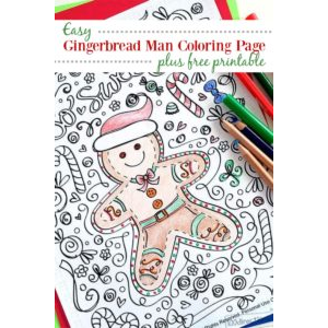 Gingerbread Man Coloring Page