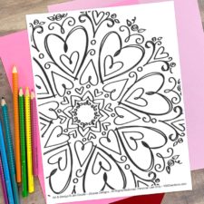 Circle of Hearts coloring page