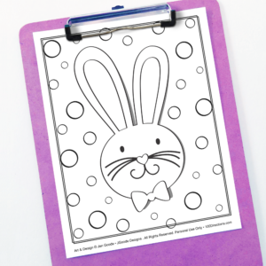 Cute Easter Bunny coloring page