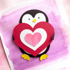 Cute Valentine Penguin SVG