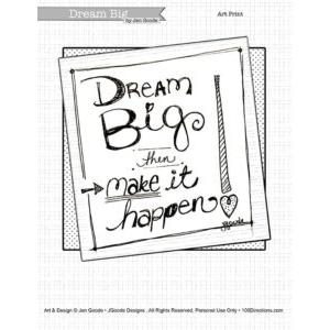 Dream Big mini art print