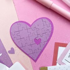 Valentine Heart Puzzle Printable Design