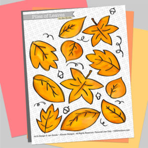 Fall leaf art printable