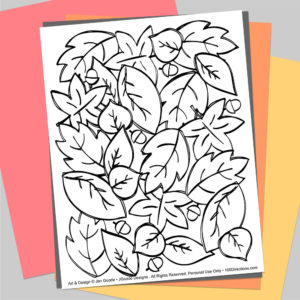 Leaf coloring page