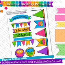Rainbow Birthday accessories