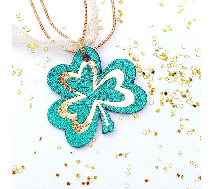 Shamrock Necklace SVG Cut File