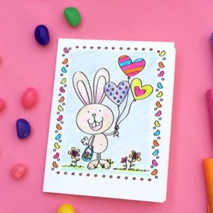Somebunny Loves You coloring card