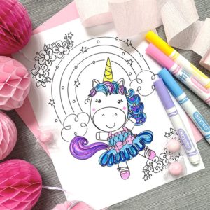 Unicorn Princess Coloring Page